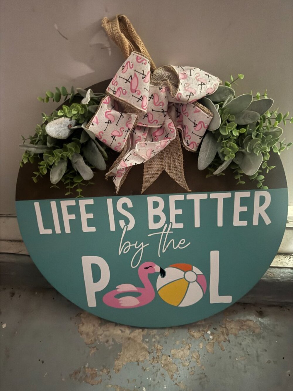 Life is Better by the Pool Large Hanging Sign